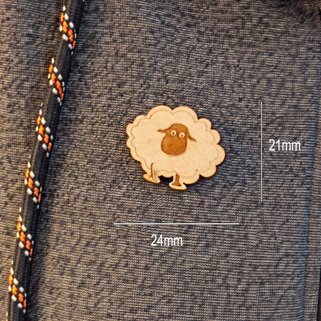 Poplar Wood Sheep Pin – A Little Irish Charm