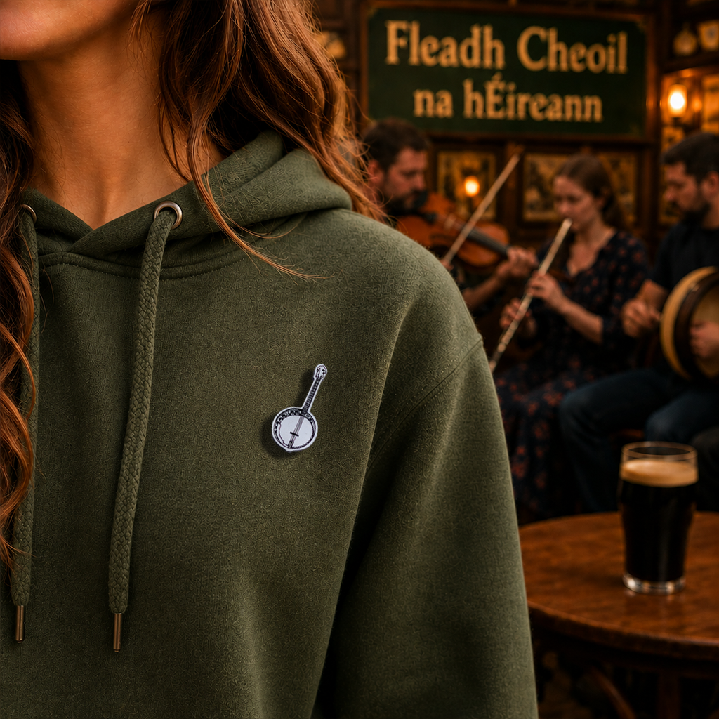 Banjo Lapel Pin | Irish Music Lapel Pin
