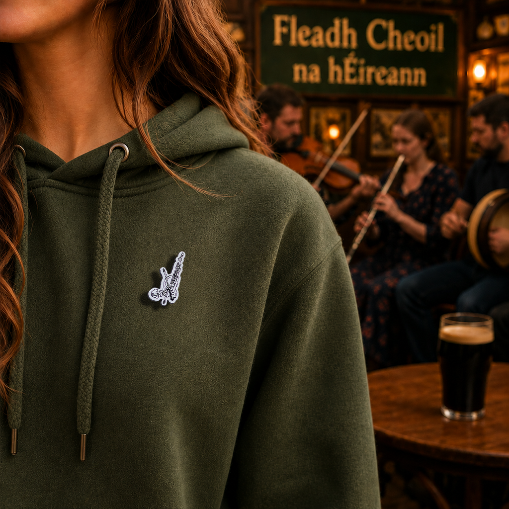 Uilleann Pipes Pin | Irish Music Lapel Pin