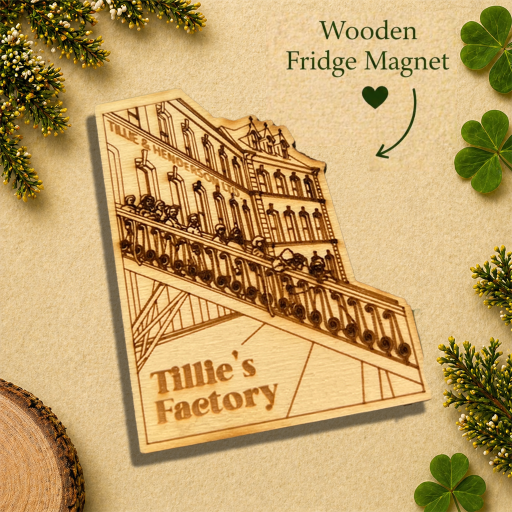 Tillie’s Factory Wooden Fridge Magnet