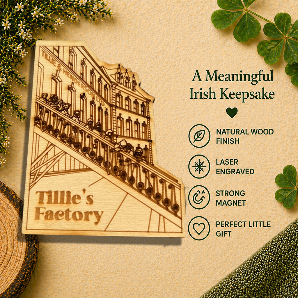 Tillie’s Factory Wooden Fridge Magnet