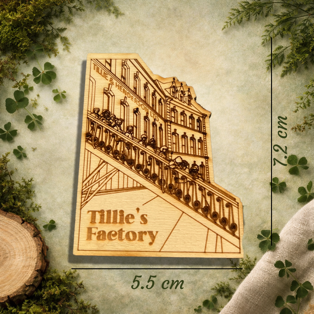 Tillie’s Factory Wooden Fridge Magnet