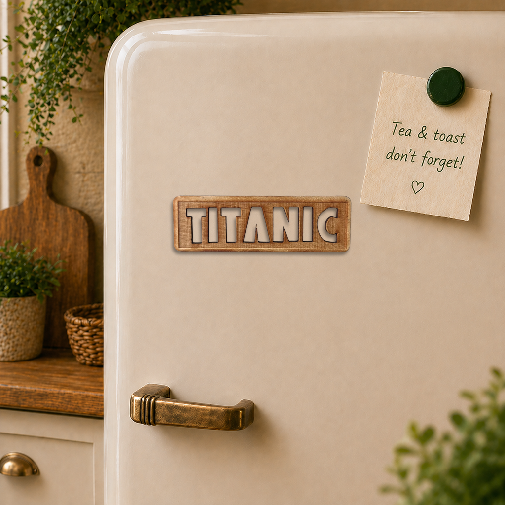 Titanic Wooden Fridge Magnet