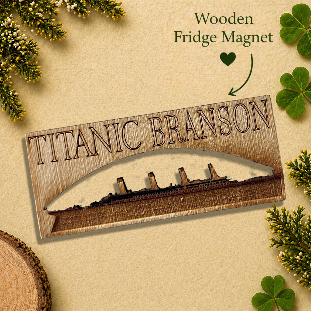 Titanic Branson Wooden Fridge Magnet
