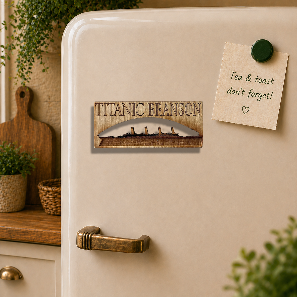 Titanic Branson Wooden Fridge Magnet