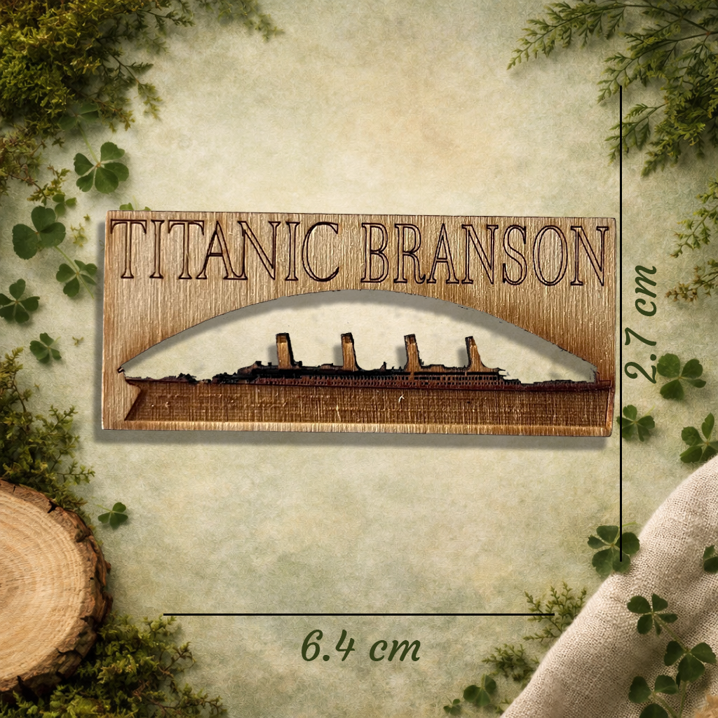 Titanic Branson Wooden Fridge Magnet