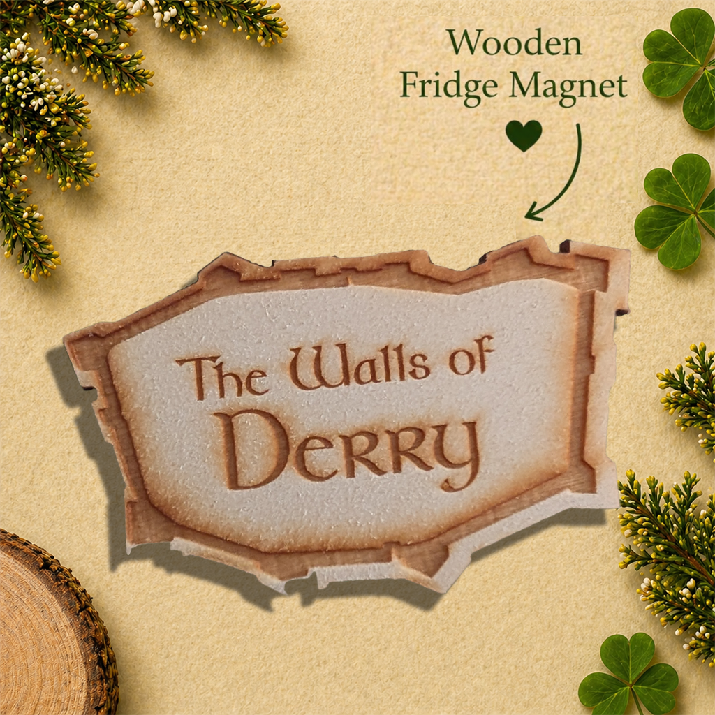 The Walls of Derry Wooden Fridge Magnet