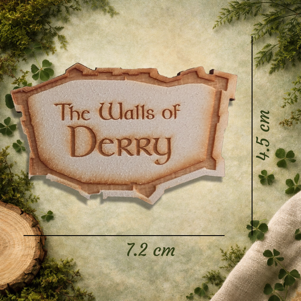 The Walls of Derry Wooden Fridge Magnet