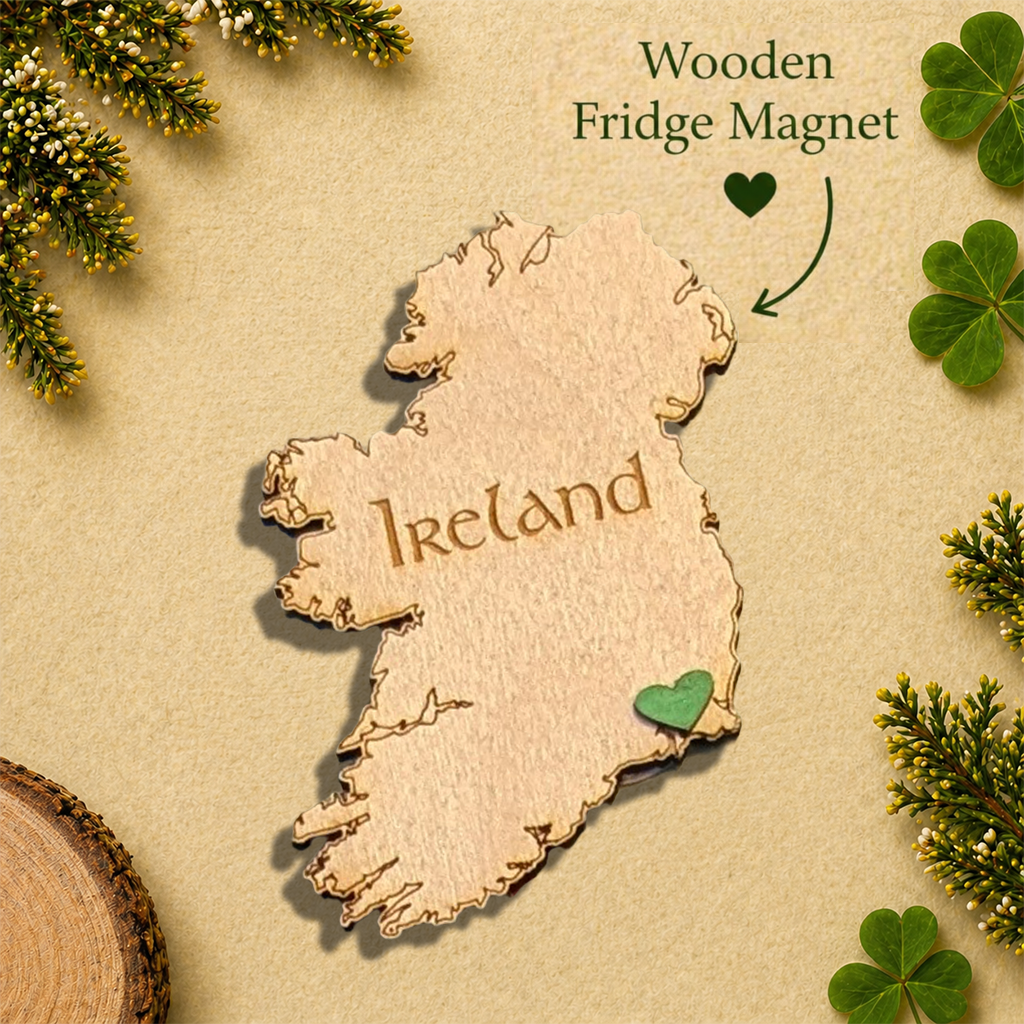 Wexford Map Wooden Fridge Magnet
