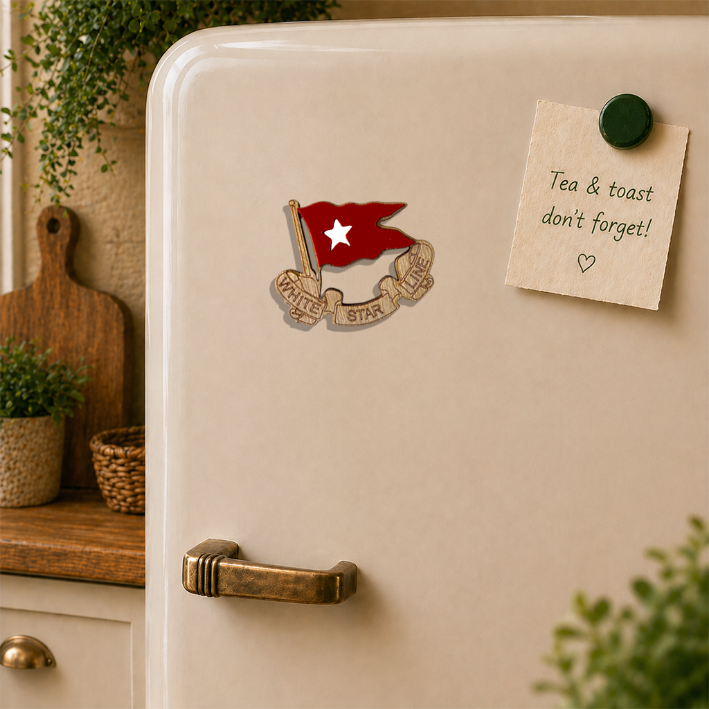 White Star Line Wooden Fridge Magnet