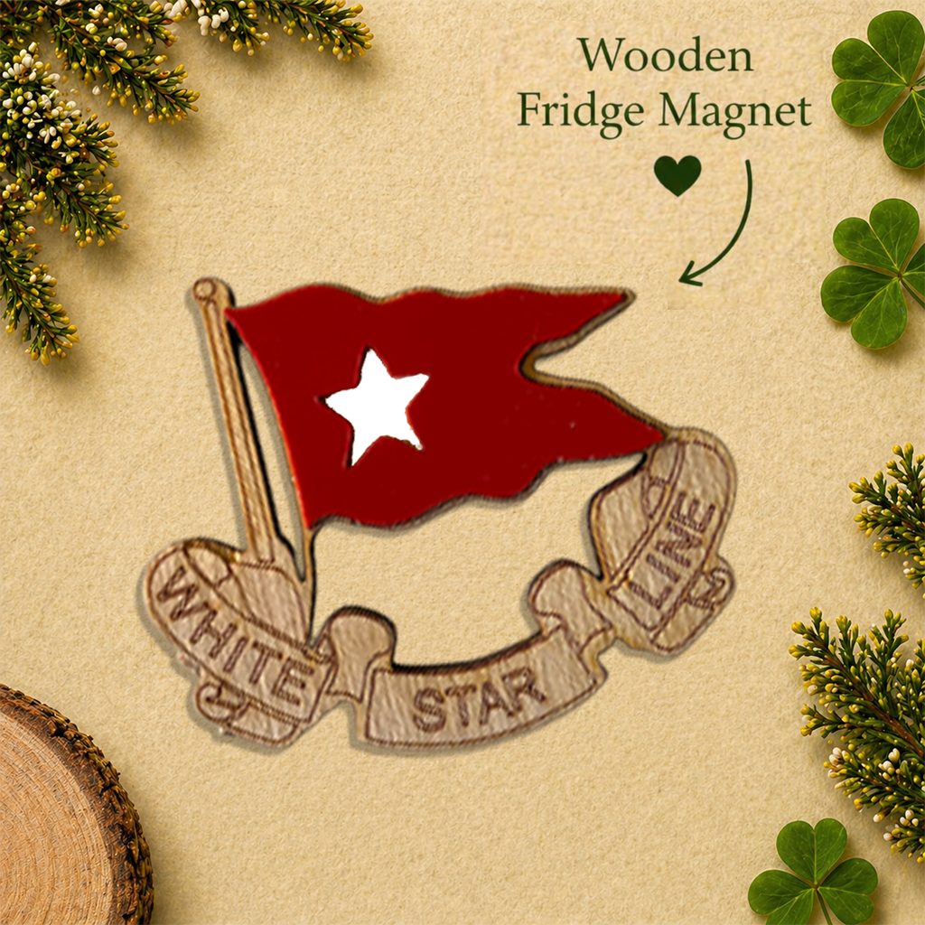 White Star Line Wooden Fridge Magnet