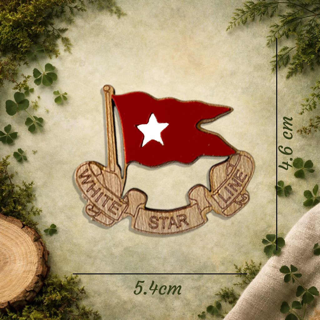 White Star Line Wooden Fridge Magnet